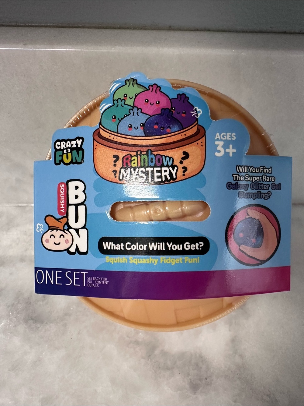 Squishy Bun Rainbow Mystery Kids Toy. What color will you get?